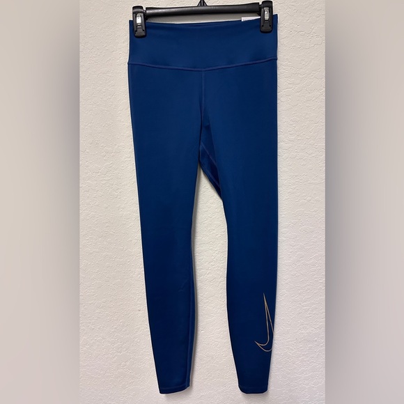 Nike Women’s Training Mid-Rise Leggings Full Length Size S Blue DM1608-460 - Picture 4 of 7